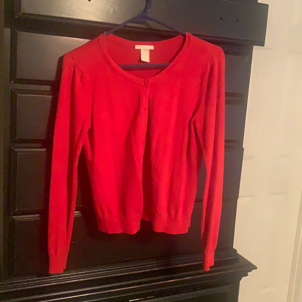 H&M SM red cardigan.